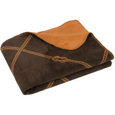 Kuscheldecke Wendedecke Wolldecke Sofadecke Plaid 150x200 cm mit Seil-Motiv