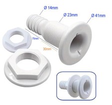 Universal Pool Wasser Zulauf Ablauf mit Schlauch Anschluß 14mm Wasserablauf