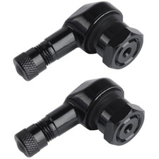 Motorrad Alu Winkelventil Schwarz 11,3mm Ventile Eckventil Roller Ventil 1 Paar