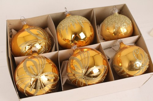 Glaskugeln weihnachtsbaum gold - glaskugeln,