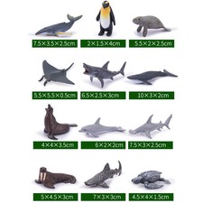 Ozean Meer Tier Figuren Set Mini Hai Wal Dinosaurier Lernspielzeug