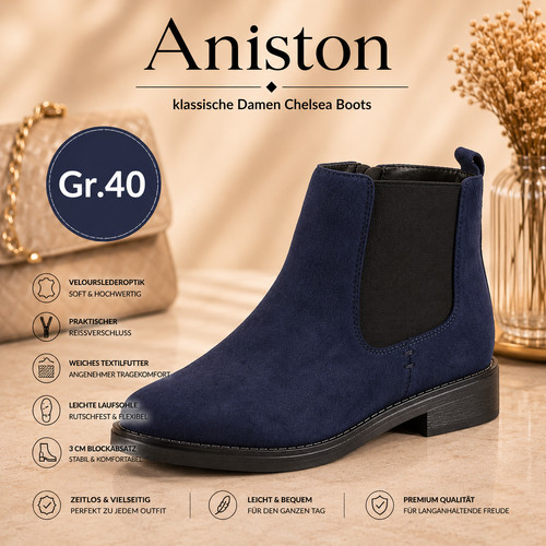 Aniston damen chelsea boots - aniston,