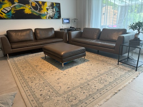 Modernes couchset aus braunem - modernes,