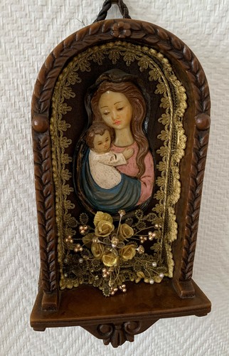 Wanddekoration aus wachs maria - wanddekoration,
