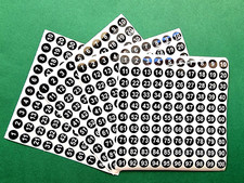 Zahlen 4x Bögen Aufkleber 400