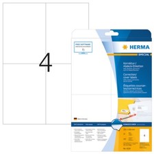 HERMA 4229 Korrektur-/Abdecketiketten A4 105x148 mm weiß Papier matt blickdicht 