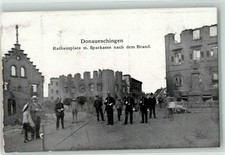 13459929 - 7710 Donaueschingen Rathausplatz Sparkasse nach Brand Brandwache