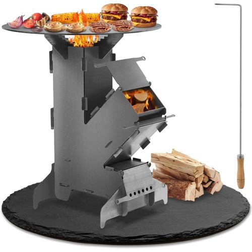 Raketenofen mit grillplatte - raketenofen,