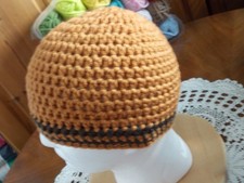 100% Merino-Wolle Häkelmütze aus myboshi original No 3, in 2 Farben