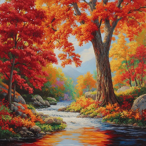 Deko bild ahornbaum herbst - deko,