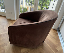 Dreh-Loungsessel Portofino von Minotti Wildleder braun