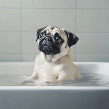 Wandtattoo Aufkleber Mops in