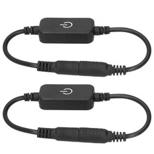 2 Stück Mini LED Strip Touch Dimmer 1 Fuß Kabel Einfarbiges Dimmen