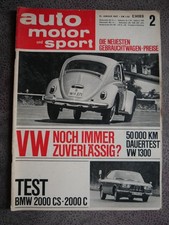 AMS Auto Motor Sport 2 1967 Test BMW 2000 CS VW Käfer 1300