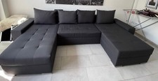 Wohnlandschaft U-Form XXL mit Schlaffunktion (Bettkasten)
