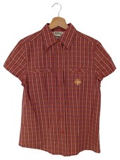 OUTDOOR DISCOVERY Holzfällerhemd Damen Hemd Gr. DE 38 rot-lila-blassgelb