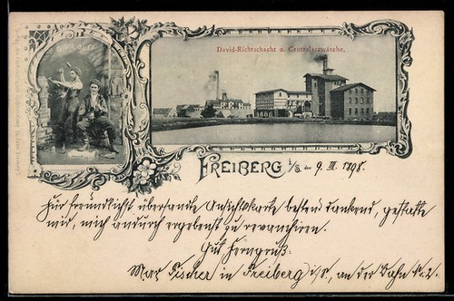 Ansichtskarte freiberg s - freiberg, i.