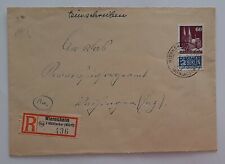 All.Bes. 60 Pf.  R-Brief mit Notopfer Wiernsheim 1949