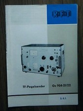 Prospekt TF-Pegelsender Gv 704-21/22 RFT Meßgenerator Fernmeldewerk Leipzig 1966