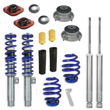 JOM Gewindefahrwerk Domlager vorne hinten BlueLine Set paßt für BMW 3er E46