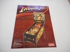 Englischer Flyer für Flipper Pinball Indiana Jones Stern