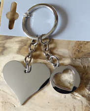 Schlüsselanhänger 2fach mit Einkaufswagenchip Motiv Herz Metall EKW Mitgebsel