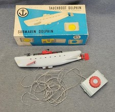 Anker Spielzeug Tauchboot Delphin DDR U-Boot elektrisch Submarine in OVP