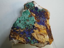 Malachit XX, Azurit XX auf Matrix, 9x8cm, Kerrouchen, El Kbab, Marokko /Morocco