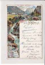 LITHO MENUEKARTE  , LANDRO AMPEZZOTAL , SÜDTIROL , LIEBIG COMPANY ca1900
