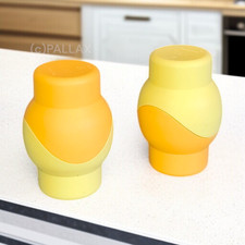 TUPPERWARE J36 JUNGE WELLE EIERBECHER-SET ORANGE GELB