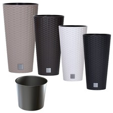 Blumentopf Rattan Optik Hoch