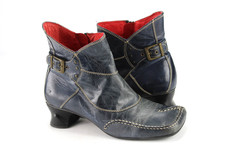 Tiggers Gr.40 Damen Stiefel Stiefeletten Boots Leder Blau   TOP  K 357