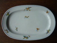 Platte - 30,2 cm - Art Deko große Anbietplatte Alt Schönwald floral oval Vintage