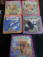 5 X KINDER Bücher 7,5 X 7,5 Spielen und Lernen Tierkinder Kleinkinder Bilderbuch