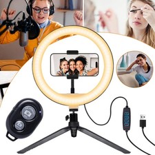 Ringlicht mit Stativ Handy Selfies,LED-Ringlampe für Smartphones,Tish Ring Light