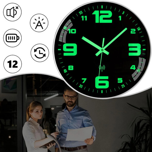 Leuchtend wanduhr lautlos 30cm - wanduhr,
