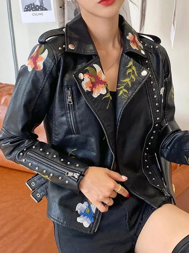 Bikerjacke kunstleder - bikerjacke,