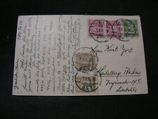 Norwegen , alte Karte Kristiania mit Strassenbahn 1918