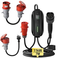 CEE Adapter Starkstrom 32A Stecker auf 16A Kupplung 400V 0.5M + 7M CEE Ladekabel