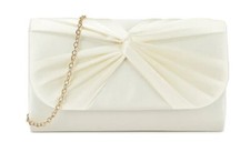 Damen Satin plissierte Clutch
