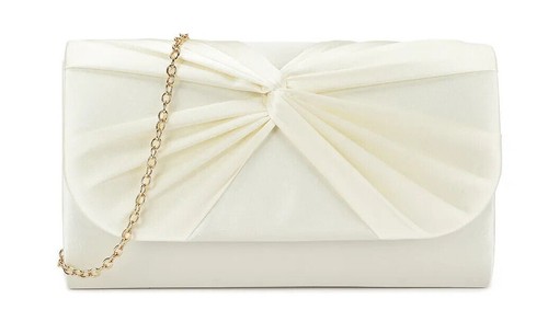 Damen satin plissierte clutch - damen,