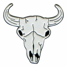 Rinder Kuh Stier Totenkopf Metall emailliert Pin Anstecker Ansteckabzeichen XJKB13-69