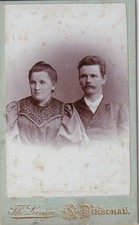 Th. Lange CDV - Paarportrait - Dirschau / Tczew