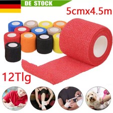 12x Elastische Binden Selbsthaftende Haftbandagen Fixierbinde Kohäsiv Verband DE