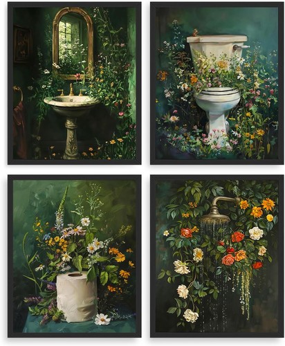4er set vintage - 4er, dunkelgrüne