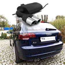 Ulter Sportauspuff ESD 2x70mm für Audi A3 Typ 8P inkl Sportback 2.0l TSI quattro