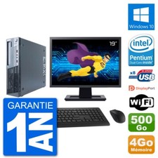 PC LENOVO M91p SFF Bildschirm 19 " Intel G630 RAM 4Go Disc 500Go Windows 10 Wifi