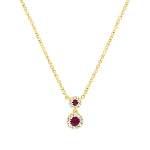 Tcw 14k gelbgold - 0.18, rubin