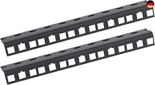 HMF 66805-02 Rackschiene für Serverschrank | 2 Stück | 10 Zoll | 5 HE | Schwarz