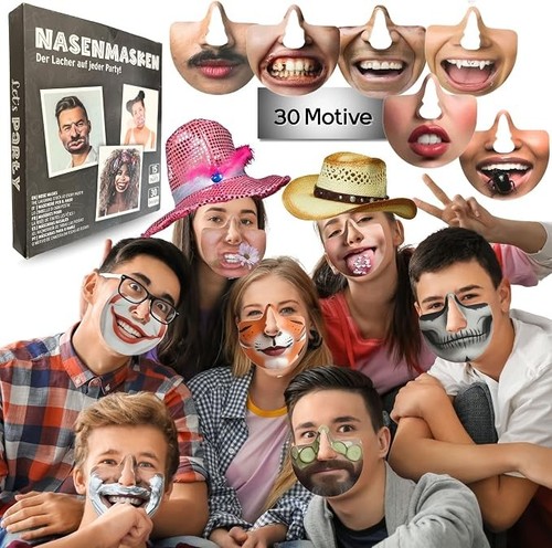 Motive lustige nasenmasken - 30,